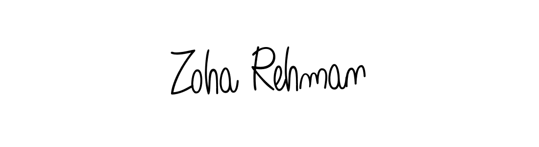 How to make Zoha Rehman signature? Angelique-Rose-font-FFP is a professional autograph style. Create handwritten signature for Zoha Rehman name. Zoha Rehman signature style 5 images and pictures png