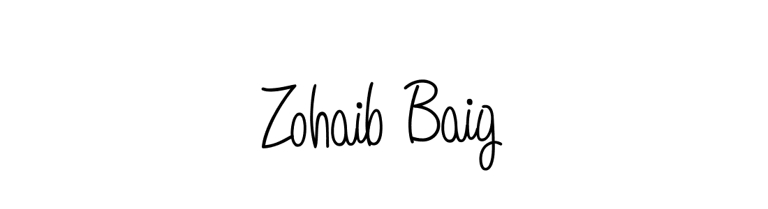 How to make Zohaib Baig signature? Angelique-Rose-font-FFP is a professional autograph style. Create handwritten signature for Zohaib Baig name. Zohaib Baig signature style 5 images and pictures png