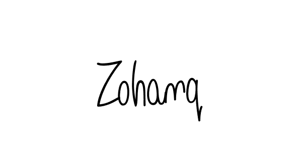 Create a beautiful signature design for name Zohanq. With this signature (Angelique-Rose-font-FFP) fonts, you can make a handwritten signature for free. Zohanq signature style 5 images and pictures png