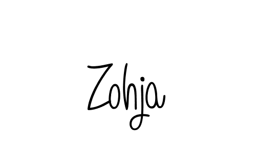 Make a beautiful signature design for name Zohja. With this signature (Angelique-Rose-font-FFP) style, you can create a handwritten signature for free. Zohja signature style 5 images and pictures png