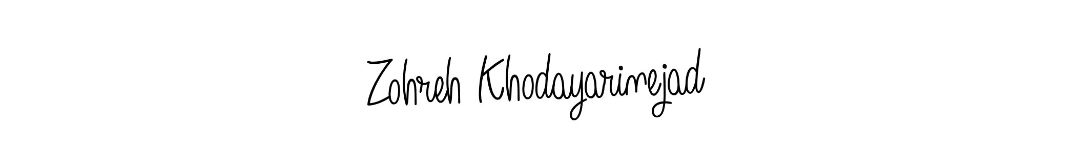 Design your own signature with our free online signature maker. With this signature software, you can create a handwritten (Angelique-Rose-font-FFP) signature for name Zohreh Khodayarinejad. Zohreh Khodayarinejad signature style 5 images and pictures png