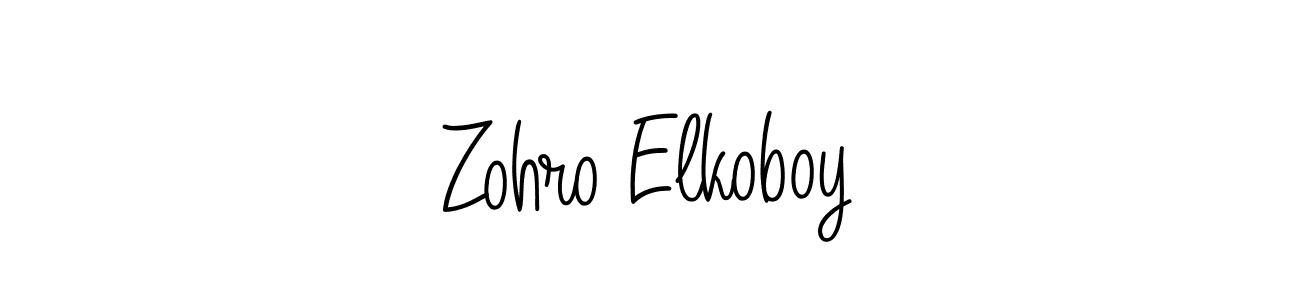 if you are searching for the best signature style for your name Zohro Elkoboy. so please give up your signature search. here we have designed multiple signature styles  using Angelique-Rose-font-FFP. Zohro Elkoboy signature style 5 images and pictures png