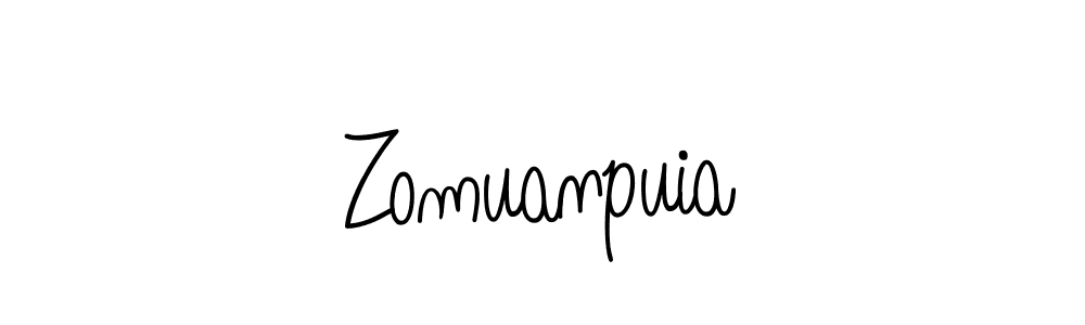 Zomuanpuia stylish signature style. Best Handwritten Sign (Angelique-Rose-font-FFP) for my name. Handwritten Signature Collection Ideas for my name Zomuanpuia. Zomuanpuia signature style 5 images and pictures png