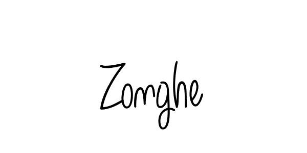 Make a beautiful signature design for name Zonghe. With this signature (Angelique-Rose-font-FFP) style, you can create a handwritten signature for free. Zonghe signature style 5 images and pictures png