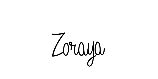 Zoraya stylish signature style. Best Handwritten Sign (Angelique-Rose-font-FFP) for my name. Handwritten Signature Collection Ideas for my name Zoraya. Zoraya signature style 5 images and pictures png