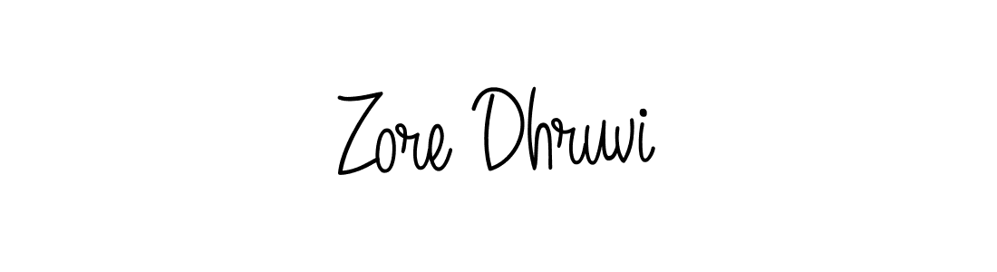 Also we have Zore Dhruvi name is the best signature style. Create professional handwritten signature collection using Angelique-Rose-font-FFP autograph style. Zore Dhruvi signature style 5 images and pictures png