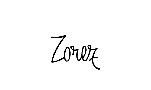 Zorez stylish signature style. Best Handwritten Sign (Angelique-Rose-font-FFP) for my name. Handwritten Signature Collection Ideas for my name Zorez. Zorez signature style 5 images and pictures png