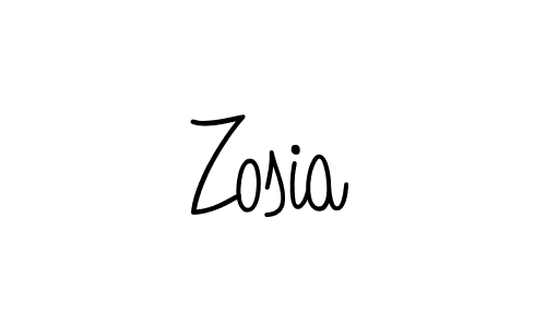 Use a signature maker to create a handwritten signature online. With this signature software, you can design (Angelique-Rose-font-FFP) your own signature for name Zosia. Zosia signature style 5 images and pictures png