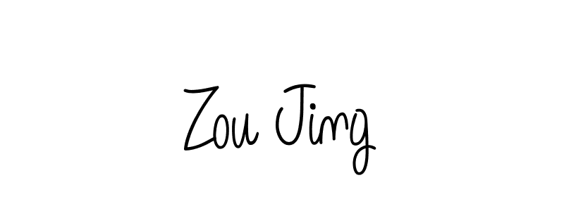 Zou Jing stylish signature style. Best Handwritten Sign (Angelique-Rose-font-FFP) for my name. Handwritten Signature Collection Ideas for my name Zou Jing. Zou Jing signature style 5 images and pictures png