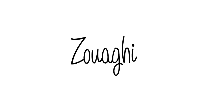 How to make Zouaghi name signature. Use Angelique-Rose-font-FFP style for creating short signs online. This is the latest handwritten sign. Zouaghi signature style 5 images and pictures png