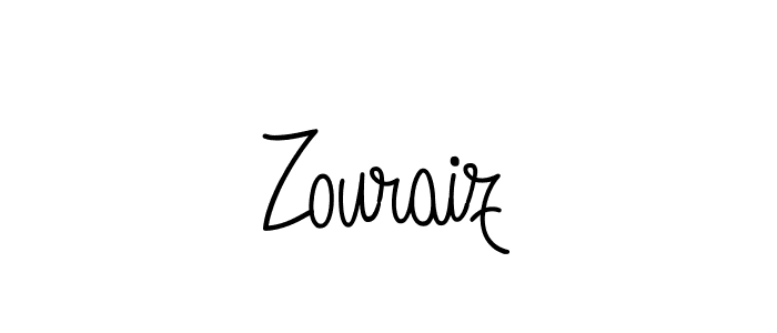 How to make Zouraiz name signature. Use Angelique-Rose-font-FFP style for creating short signs online. This is the latest handwritten sign. Zouraiz signature style 5 images and pictures png