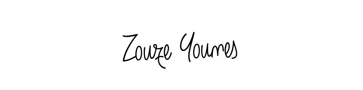 Zouze Younes stylish signature style. Best Handwritten Sign (Angelique-Rose-font-FFP) for my name. Handwritten Signature Collection Ideas for my name Zouze Younes. Zouze Younes signature style 5 images and pictures png