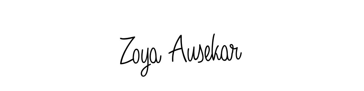How to make Zoya Ausekar signature? Angelique-Rose-font-FFP is a professional autograph style. Create handwritten signature for Zoya Ausekar name. Zoya Ausekar signature style 5 images and pictures png
