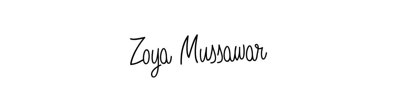 Create a beautiful signature design for name Zoya Mussawar. With this signature (Angelique-Rose-font-FFP) fonts, you can make a handwritten signature for free. Zoya Mussawar signature style 5 images and pictures png