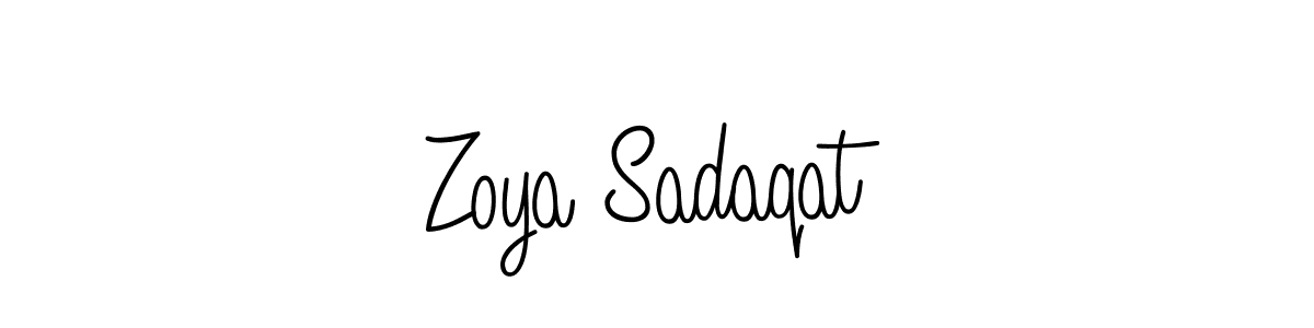 The best way (Angelique-Rose-font-FFP) to make a short signature is to pick only two or three words in your name. The name Zoya Sadaqat include a total of six letters. For converting this name. Zoya Sadaqat signature style 5 images and pictures png