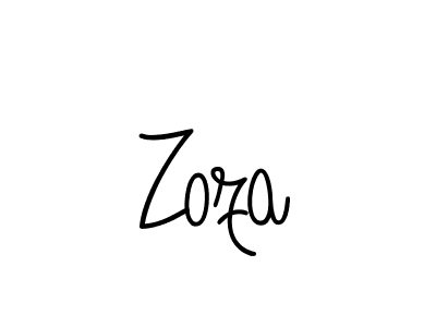 How to make Zoza signature? Angelique-Rose-font-FFP is a professional autograph style. Create handwritten signature for Zoza name. Zoza signature style 5 images and pictures png