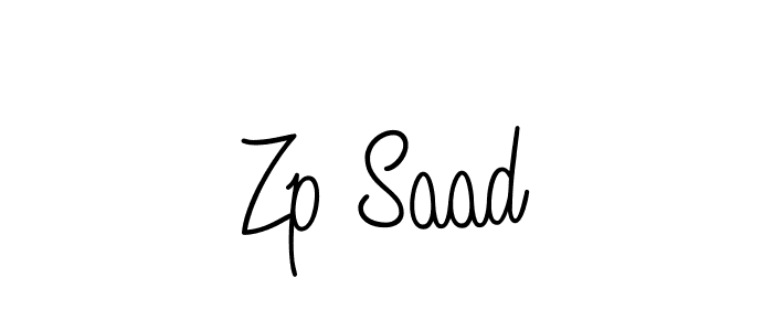 Zp Saad stylish signature style. Best Handwritten Sign (Angelique-Rose-font-FFP) for my name. Handwritten Signature Collection Ideas for my name Zp Saad. Zp Saad signature style 5 images and pictures png