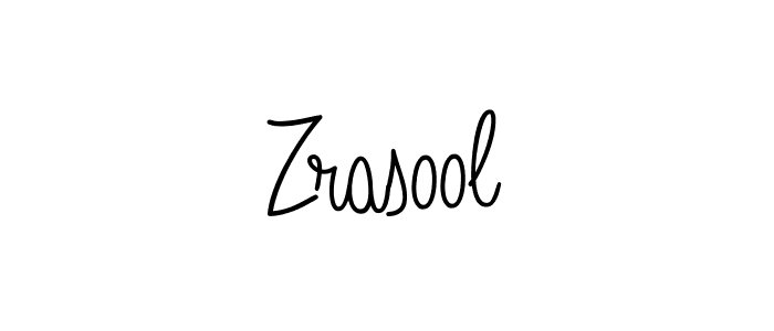 Zrasool stylish signature style. Best Handwritten Sign (Angelique-Rose-font-FFP) for my name. Handwritten Signature Collection Ideas for my name Zrasool. Zrasool signature style 5 images and pictures png