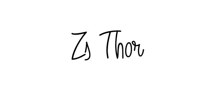 Design your own signature with our free online signature maker. With this signature software, you can create a handwritten (Angelique-Rose-font-FFP) signature for name Zs Thor. Zs Thor signature style 5 images and pictures png