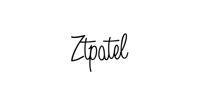 Ztpatel stylish signature style. Best Handwritten Sign (Angelique-Rose-font-FFP) for my name. Handwritten Signature Collection Ideas for my name Ztpatel. Ztpatel signature style 5 images and pictures png