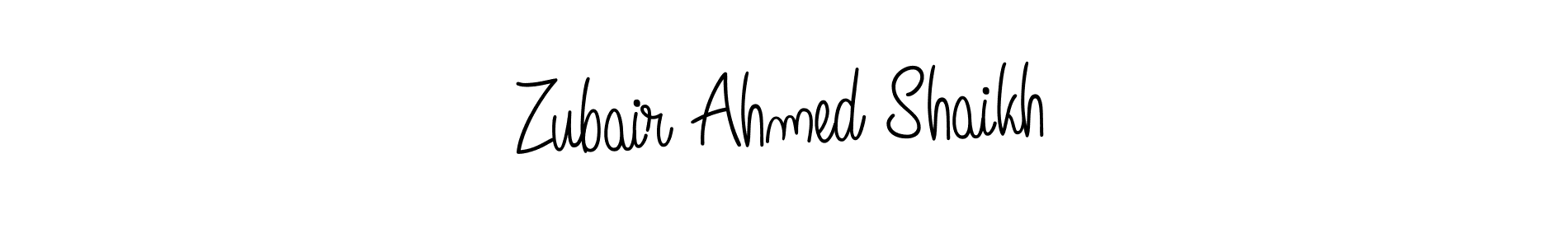 How to make Zubair Ahmed Shaikh name signature. Use Angelique-Rose-font-FFP style for creating short signs online. This is the latest handwritten sign. Zubair Ahmed Shaikh signature style 5 images and pictures png