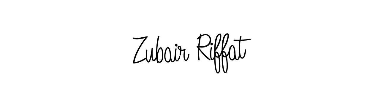 You should practise on your own different ways (Angelique-Rose-font-FFP) to write your name (Zubair Riffat) in signature. don't let someone else do it for you. Zubair Riffat signature style 5 images and pictures png