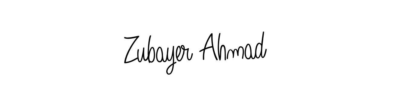 Make a beautiful signature design for name Zubayer Ahmad. With this signature (Angelique-Rose-font-FFP) style, you can create a handwritten signature for free. Zubayer Ahmad signature style 5 images and pictures png