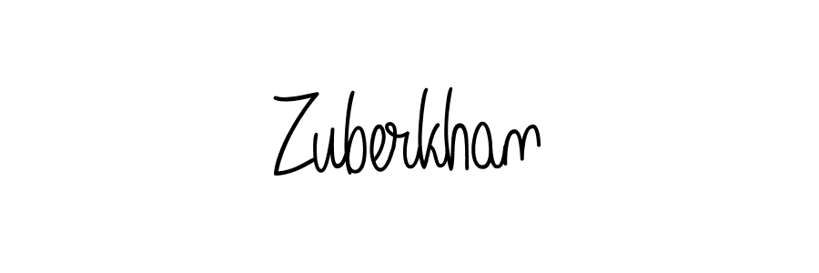 Make a beautiful signature design for name Zuberkhan. With this signature (Angelique-Rose-font-FFP) style, you can create a handwritten signature for free. Zuberkhan signature style 5 images and pictures png