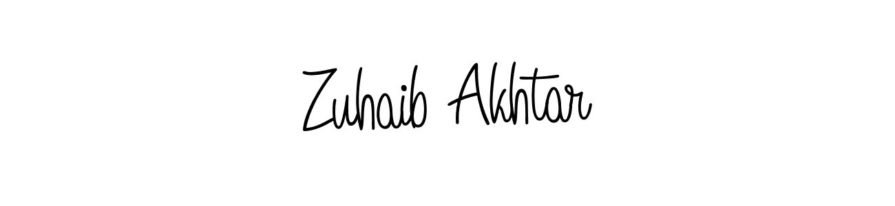 Design your own signature with our free online signature maker. With this signature software, you can create a handwritten (Angelique-Rose-font-FFP) signature for name Zuhaib Akhtar. Zuhaib Akhtar signature style 5 images and pictures png