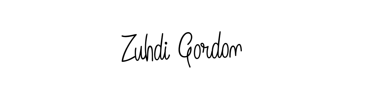 Zuhdi Gordon stylish signature style. Best Handwritten Sign (Angelique-Rose-font-FFP) for my name. Handwritten Signature Collection Ideas for my name Zuhdi Gordon. Zuhdi Gordon signature style 5 images and pictures png