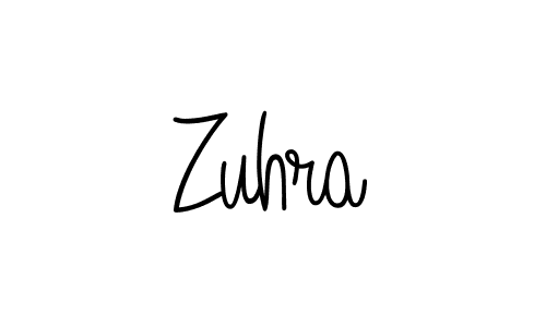 Zuhra stylish signature style. Best Handwritten Sign (Angelique-Rose-font-FFP) for my name. Handwritten Signature Collection Ideas for my name Zuhra. Zuhra signature style 5 images and pictures png