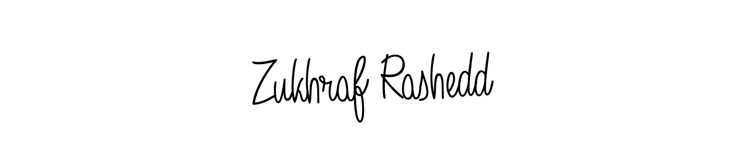 You should practise on your own different ways (Angelique-Rose-font-FFP) to write your name (Zukhraf Rashedd) in signature. don't let someone else do it for you. Zukhraf Rashedd signature style 5 images and pictures png