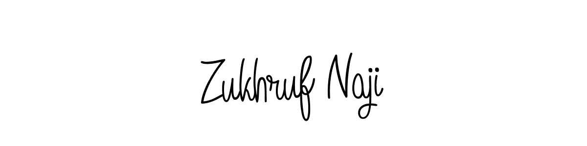 if you are searching for the best signature style for your name Zukhruf Naji. so please give up your signature search. here we have designed multiple signature styles  using Angelique-Rose-font-FFP. Zukhruf Naji signature style 5 images and pictures png