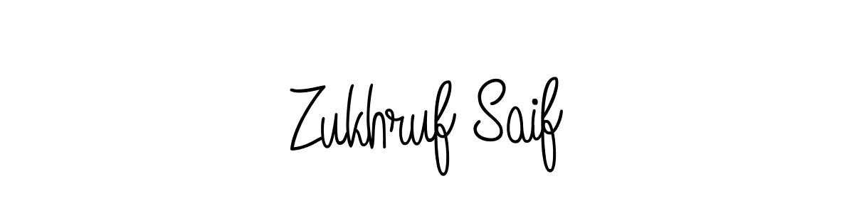 Also You can easily find your signature by using the search form. We will create Zukhruf Saif name handwritten signature images for you free of cost using Angelique-Rose-font-FFP sign style. Zukhruf Saif signature style 5 images and pictures png