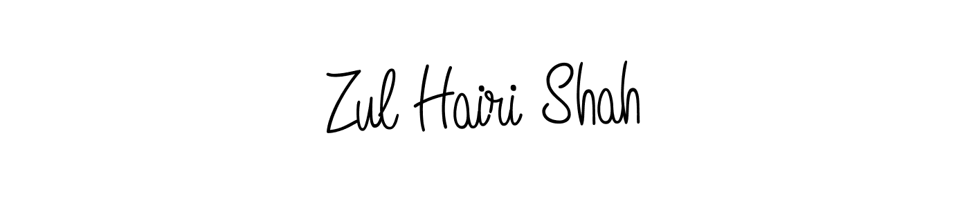 Use a signature maker to create a handwritten signature online. With this signature software, you can design (Angelique-Rose-font-FFP) your own signature for name Zul Hairi Shah. Zul Hairi Shah signature style 5 images and pictures png