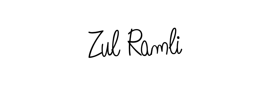 The best way (Angelique-Rose-font-FFP) to make a short signature is to pick only two or three words in your name. The name Zul Ramli include a total of six letters. For converting this name. Zul Ramli signature style 5 images and pictures png