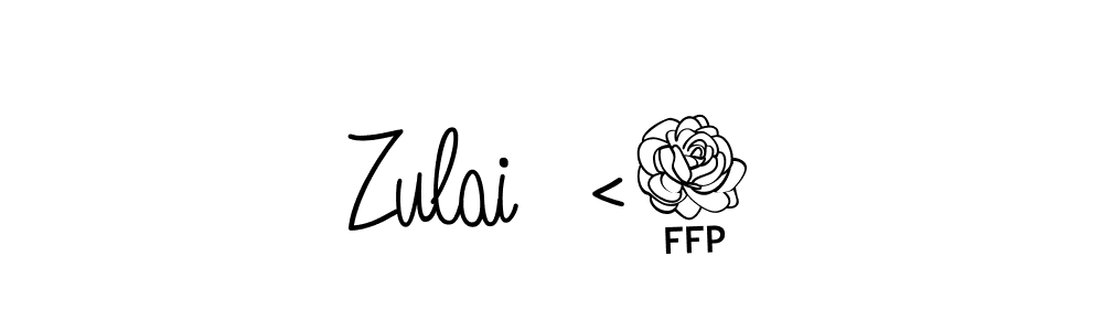 How to make Zulai♡<3 name signature. Use Angelique-Rose-font-FFP style for creating short signs online. This is the latest handwritten sign. Zulai♡<3 signature style 5 images and pictures png