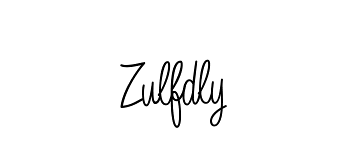 Make a beautiful signature design for name Zulfdly. With this signature (Angelique-Rose-font-FFP) style, you can create a handwritten signature for free. Zulfdly signature style 5 images and pictures png