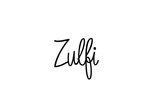 Use a signature maker to create a handwritten signature online. With this signature software, you can design (Angelique-Rose-font-FFP) your own signature for name Zulfi. Zulfi signature style 5 images and pictures png