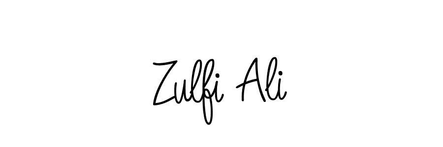 The best way (Angelique-Rose-font-FFP) to make a short signature is to pick only two or three words in your name. The name Zulfi Ali include a total of six letters. For converting this name. Zulfi Ali signature style 5 images and pictures png