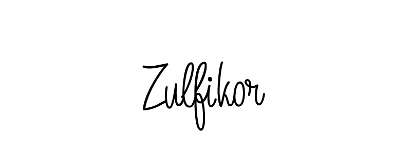 Make a beautiful signature design for name Zulfikor. With this signature (Angelique-Rose-font-FFP) style, you can create a handwritten signature for free. Zulfikor signature style 5 images and pictures png