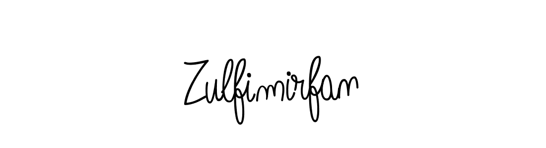 The best way (Angelique-Rose-font-FFP) to make a short signature is to pick only two or three words in your name. The name Zulfimirfan include a total of six letters. For converting this name. Zulfimirfan signature style 5 images and pictures png