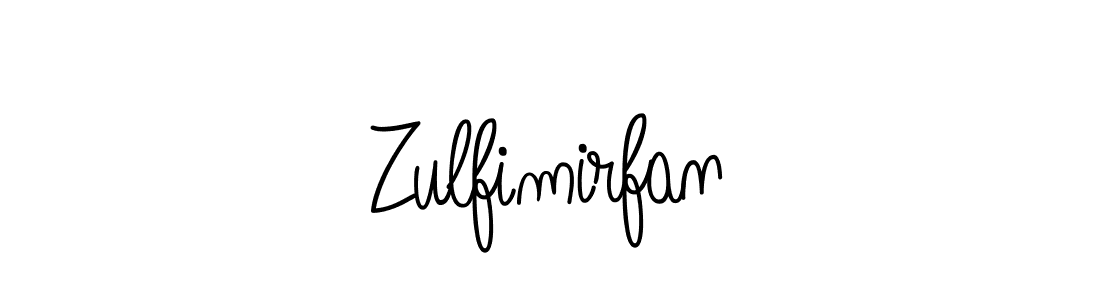 You should practise on your own different ways (Angelique-Rose-font-FFP) to write your name (Zulfimirfan) in signature. don't let someone else do it for you. Zulfimirfan signature style 5 images and pictures png