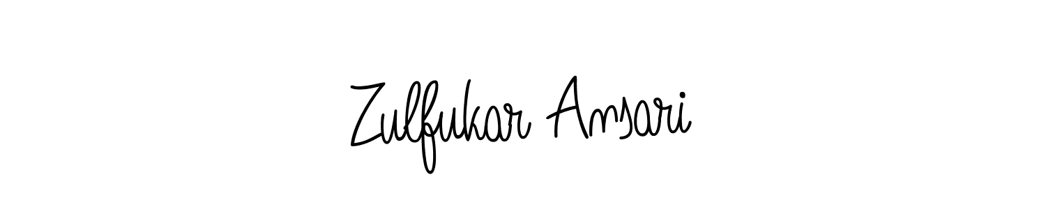 Make a beautiful signature design for name Zulfukar Ansari. With this signature (Angelique-Rose-font-FFP) style, you can create a handwritten signature for free. Zulfukar Ansari signature style 5 images and pictures png