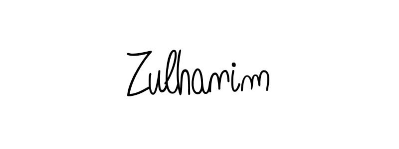 Zulhanim stylish signature style. Best Handwritten Sign (Angelique-Rose-font-FFP) for my name. Handwritten Signature Collection Ideas for my name Zulhanim. Zulhanim signature style 5 images and pictures png