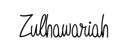 Make a beautiful signature design for name Zulhawariah. With this signature (Angelique-Rose-font-FFP) style, you can create a handwritten signature for free. Zulhawariah signature style 5 images and pictures png