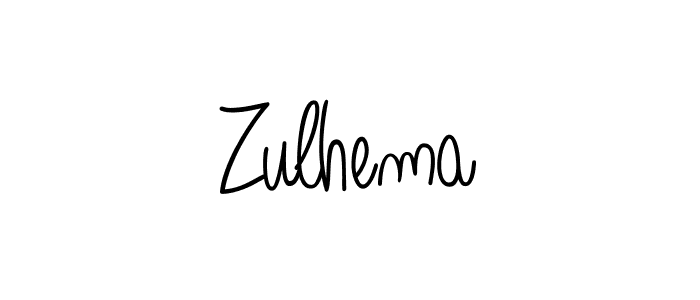 You should practise on your own different ways (Angelique-Rose-font-FFP) to write your name (Zulhema) in signature. don't let someone else do it for you. Zulhema signature style 5 images and pictures png