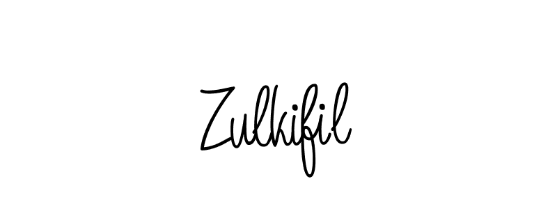 Create a beautiful signature design for name Zulkifil. With this signature (Angelique-Rose-font-FFP) fonts, you can make a handwritten signature for free. Zulkifil signature style 5 images and pictures png