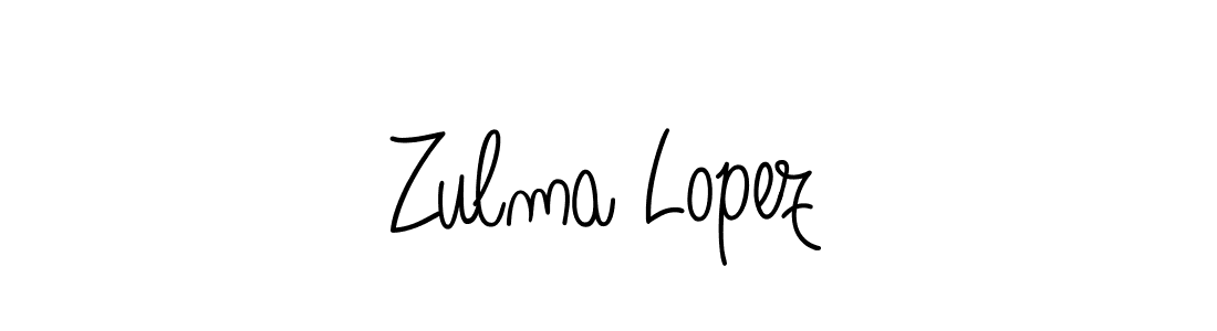 How to make Zulma Lopez name signature. Use Angelique-Rose-font-FFP style for creating short signs online. This is the latest handwritten sign. Zulma Lopez signature style 5 images and pictures png