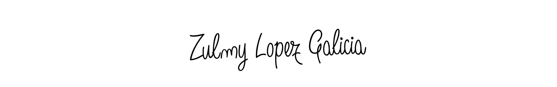 You should practise on your own different ways (Angelique-Rose-font-FFP) to write your name (Zulmy Lopez Galicia) in signature. don't let someone else do it for you. Zulmy Lopez Galicia signature style 5 images and pictures png